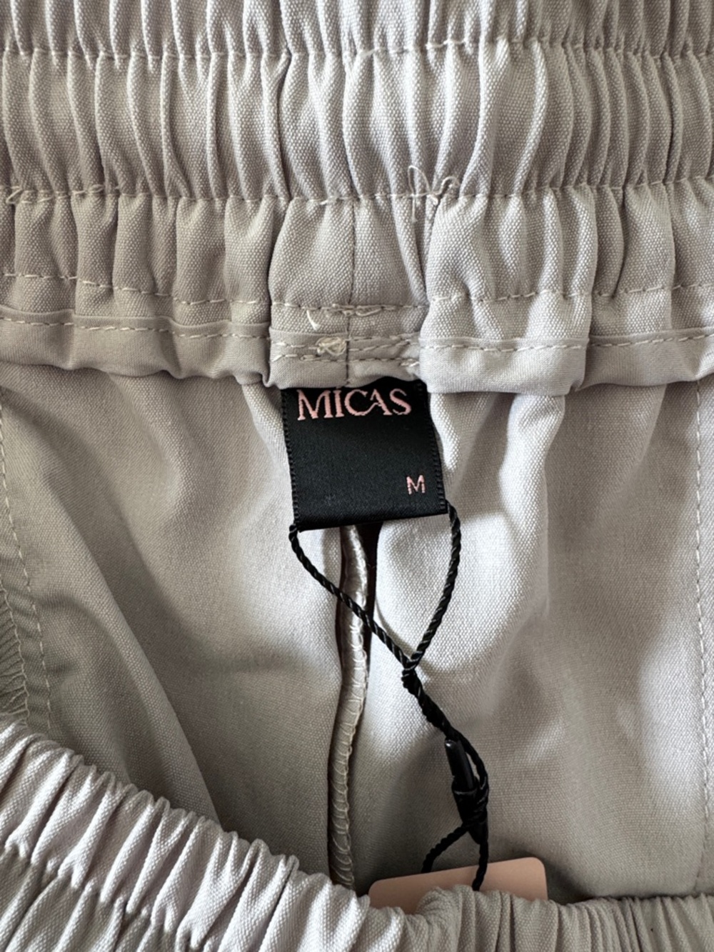 MICAS Gray Drawstring Ruffle Trousers - M NWT - Picture 4 of 6